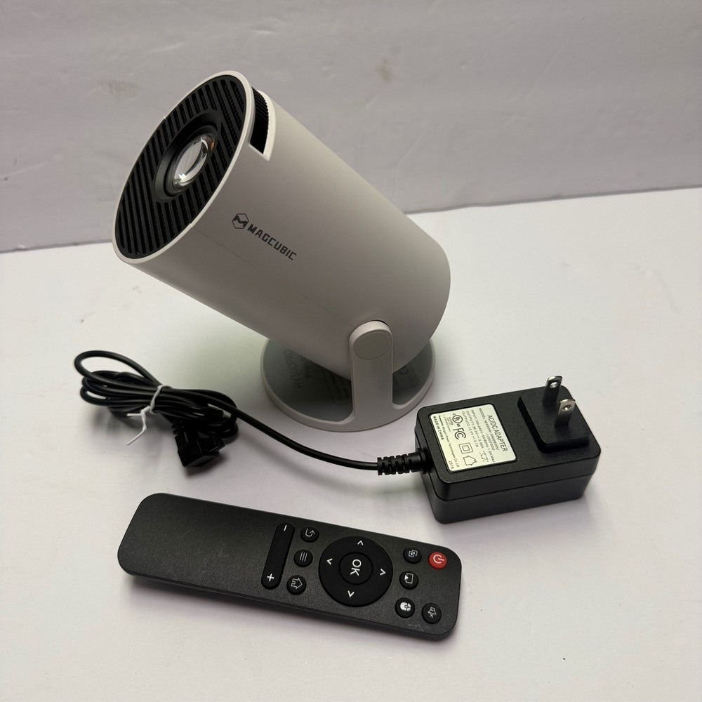 Magcubic HY300PRO Smart Projector Unisex White 180 Degree Rotation WiFi BT